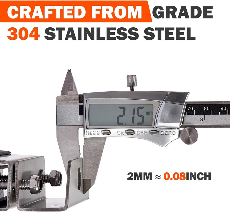 Gedlex Roof Rack mounting Brackets, Roof Rack Mount Kit, 304 Stainless Steel Van Roof Rack for ProMaster, Boxer, Jumper, Ducato 4 Piece - Image 4